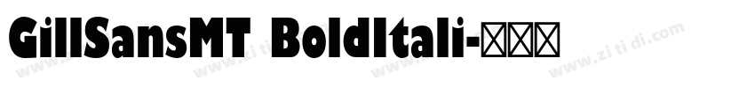 GillSansMT BoldItali字体转换